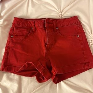 Red shorts